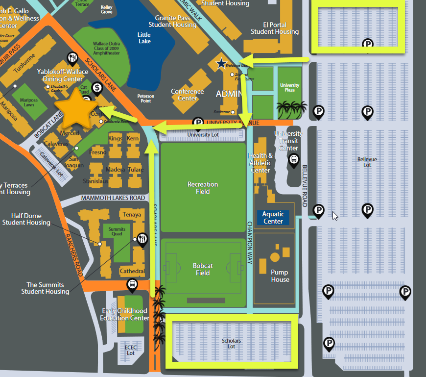 Spring 2023 move in unloading areas map of spring unloading parking locations