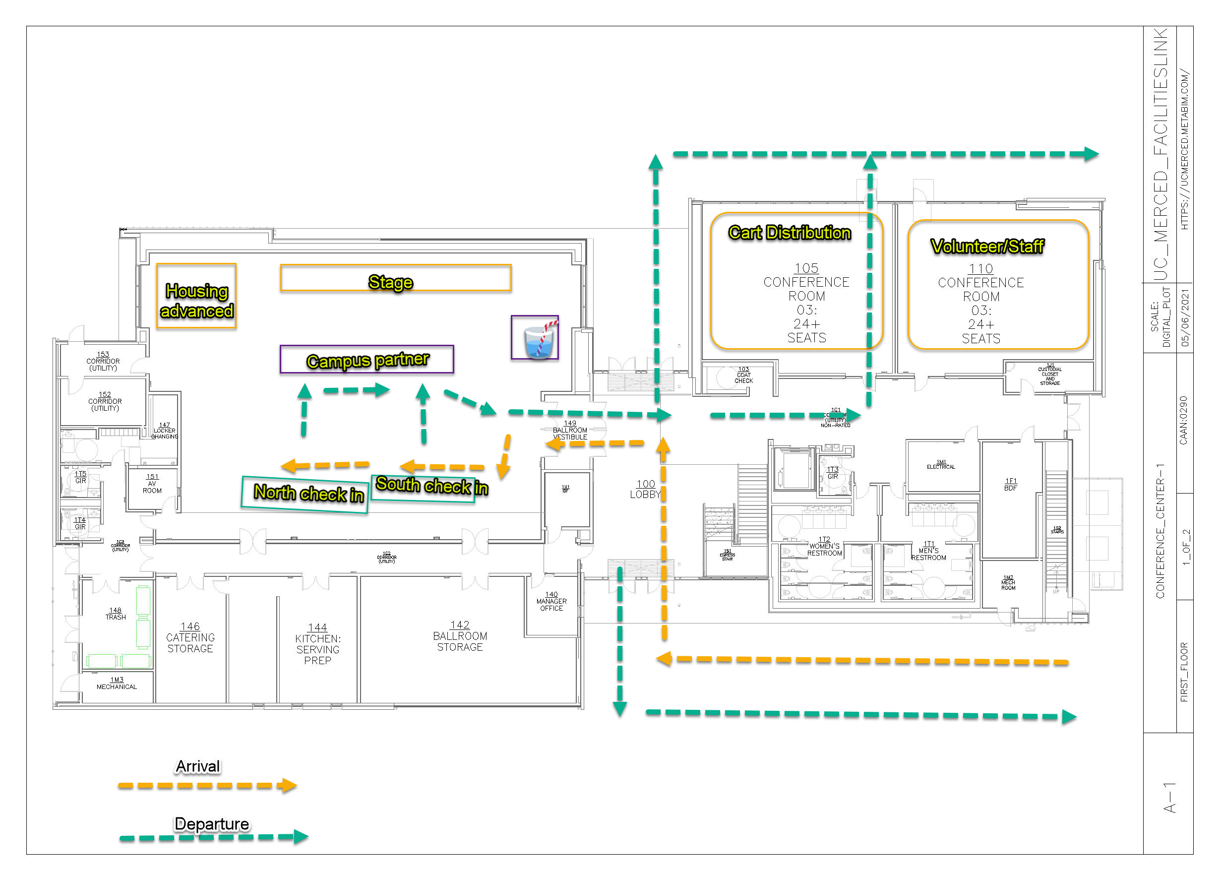 Conference Center move in Conference Center move in map