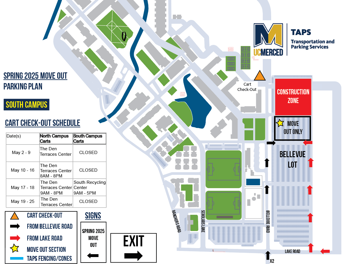 Move out Map (south campus) Move out Map (south campus)