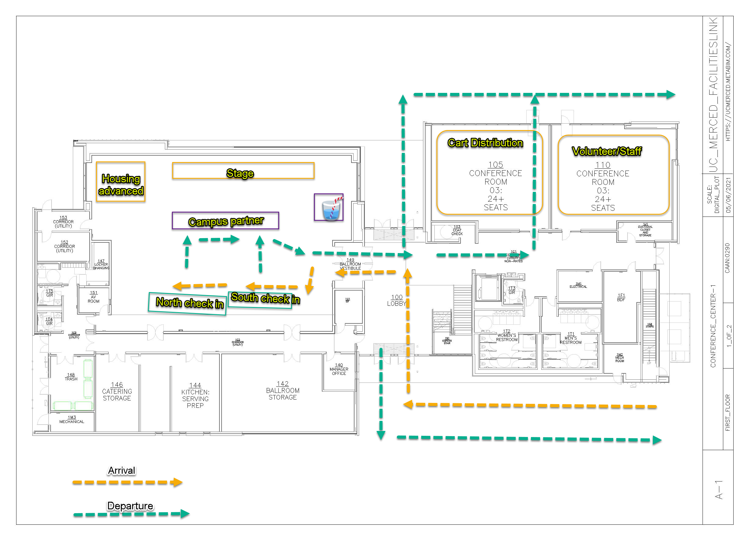 Conference Center move in map