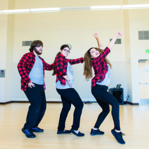 students dancing