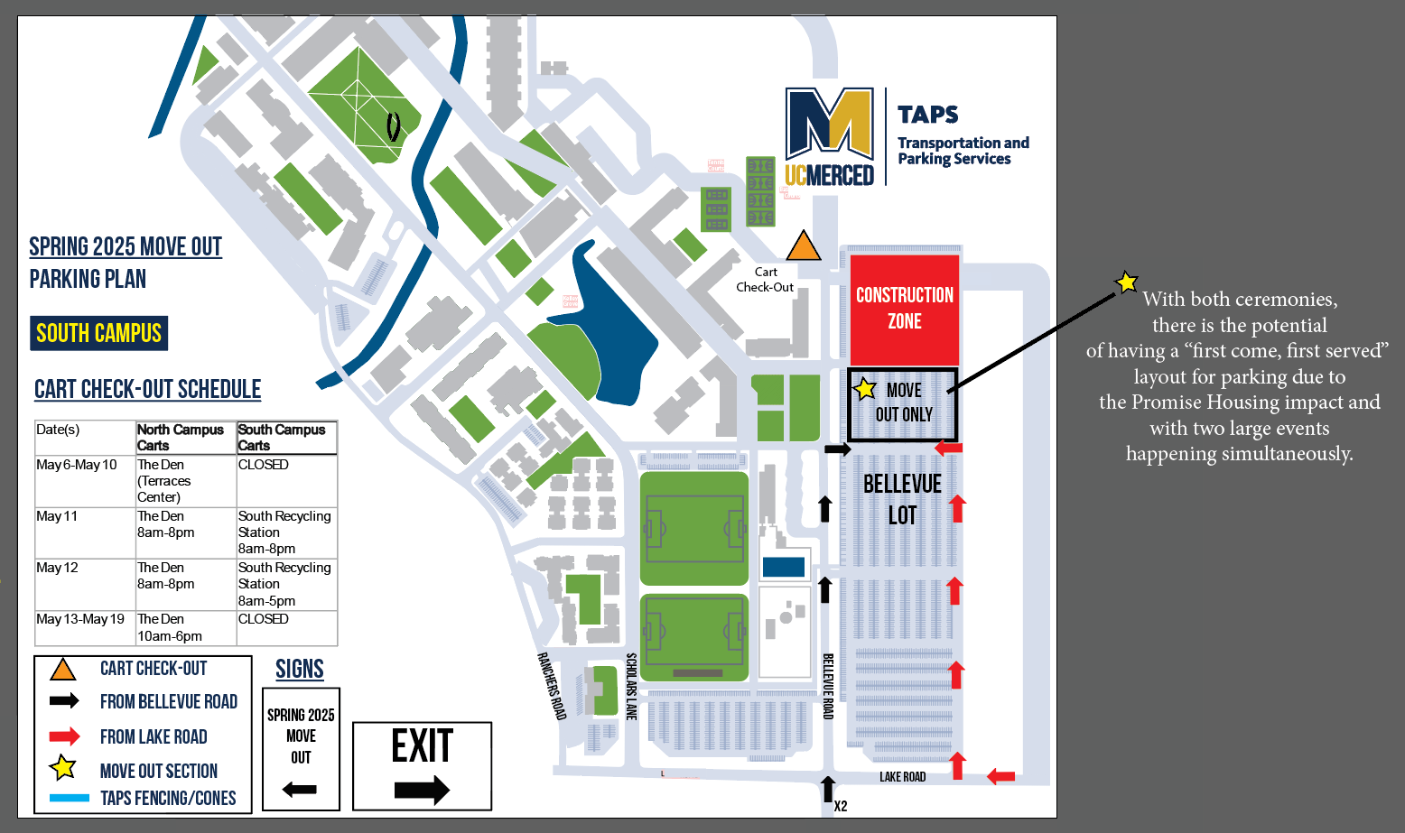 Move out Map (south campus)